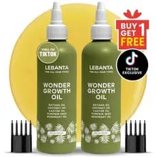 Óleo Lebanta Batana para Crescimento Capilar (BOGO) - Mistura 100% Pura, Crua e Natural com Óleo Orgânico de Rícino, Sem