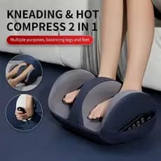[Em Estoque SG] Massageador de Pés e Pernas com Compressão Quente, Rolo Elétrico, Massageador de Panturrilha, Amassament