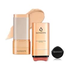Base em Bastão à Prova d'Água, Maquiagem Natural Nude, Cobertura Total, Maquiagem Coreana com Pincel para Todos os Tipos