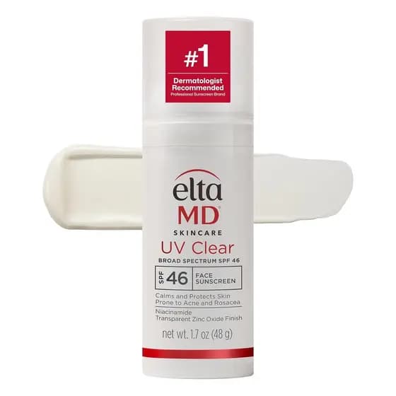 Protetor Solar Facial EltaMD UV Clear SPF, Protetor Solar Sem Óleo com Óxido de Zinco, Recomendado por Dermatologistas Z