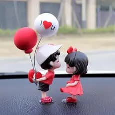 Ornamento de Casal para Carro, Decoração de Carro com Casais em Estilo Cartoon Fofo, Adesivo de Casal se Beijando para D