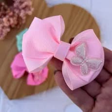 Laco borboleta brilho Delicado Laço rosa Laco verde bebe Laco rosa Penelope Laços Meninas Laço no Bico de pato