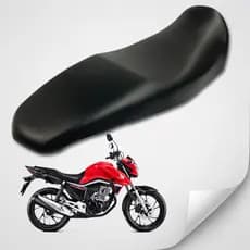 Capa de Banco Honda CG 160 Fan Titan Start 2016 A 2024 Preto Padrão Grampeada