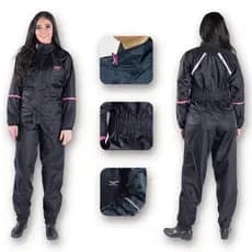 Capa Roupa Conjunto Feminina Chuva Nylon Piracapas Para Motoqueira Motociclista Moto Impermeável