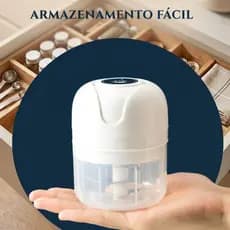 Mini Processador Triturador Sem Fio Elétrico Alimentos Decoração Cozinha Lindo Picador Alho Cebola Linha Premium