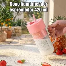 Copo Caneca Liquidificador Mini Juicer Fofo Aesthetic Cores Pastel Mixer Eletrico Portatil Recarregavel Canudo Suco