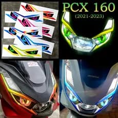 Adesivo para Farol HONDA PCX 160, Um Par de Olhos de Diabo, Acessórios para Luzes de Motocicleta, Proteção Contra Arranh