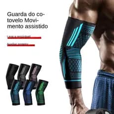 Cotoveleiras esportivas, cotoveleiras de malha respirável pressurizadas e elásticas para fitness, cotoveleiras de nylon