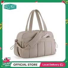 BAGSMART Bolsa de Viagem e Academia Impermeável para Mulheres com Compartimento para Itens Molhados, Bolsa de Fim de Sem