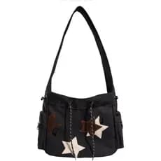 Bolsa Mensageira KlaOYer, Bolsa de Ombro de Lona, Bolsa Transversal Estilo Estrela, Bolsa Tote Y2K, Bolsa Hobo Kawaii Es