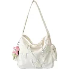 Bolsa Transversal KAMEILONG Star para Mulheres, Bolsa de Corduroy, Bolsa Estética, Bolsa de Ombro Fofa, Bolsa Hobo Y2K