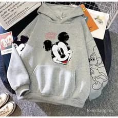Pulover Flanedado Premium Moletom mickey Feminino Com Capuz E Desenho Do Esportivo Unissex Casado Frio Envio Rápido