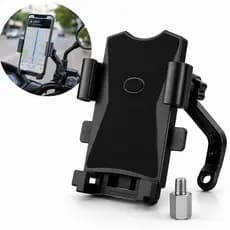 Suporte Celular Moto GPS Retrovisor Universal Ajustável Fixa Trava Mecânica
