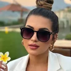 ACABAMENT DE PRIMEIRA LINHA Oculos Hexagonal Grande Feminino Casual Básico Lente Geometrica Pra Rosto Redondo Coelção O