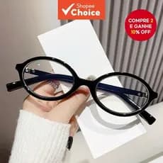 Escolha Estilo Coreano Moda Pequena Armação Oval Óculos Feminino Anti Radiação Retro