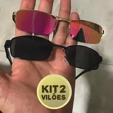Kit 2 Lupinha do Vilão Espelhada Lupa de Vilão Top Proteção UV400  Oculos Lupa Vilaozinho Hype