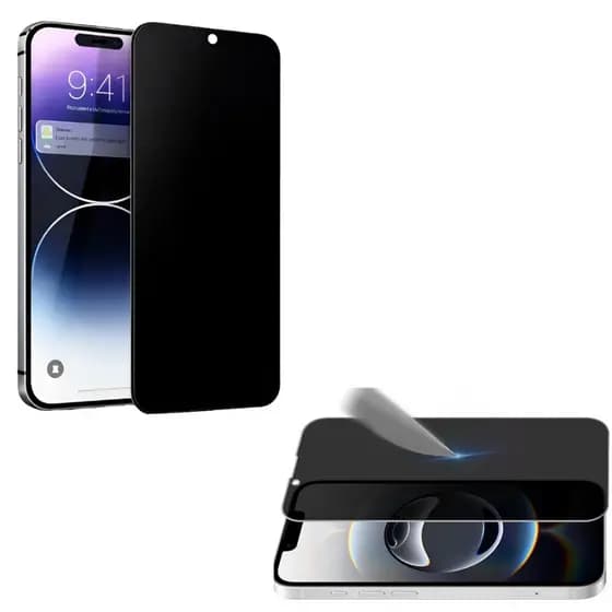 Película Privacidade Antichoque HD Para iPhone 15 Pro E 15 PRO MAX Vidro Temperado Anti Espião Proteção Tela