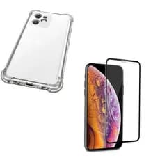 Kit Capa TPU Anti Impacto + Película Transparente para iPhone 11 6.1 Proteção Completa