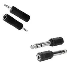 Adaptador P2/P10 Macho e Fêmea Áudio Stereo Profissional