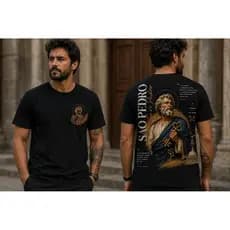 Camiseta São Pedro | Fé, Coragem E Fidelidade