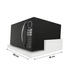 Nicho Suporte de Parede para Micro-ondas/Forno/Decoração em MDF 60x40cm borda quadrada