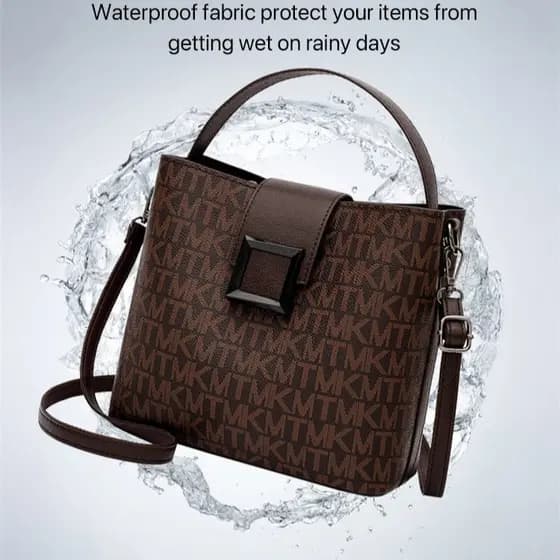 [Grande Capacidade] Bolsa de Ombro Estampada JS Bolsa de Balde Feminina/Tote para Uso Diário