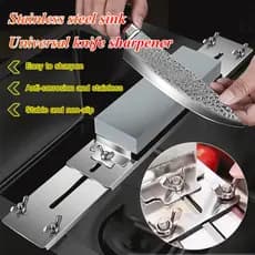 [Prático E Durável] Suporte Para Pedra De Amolar De Aço Inoxidável, Ideal Para Uso Na Pia/Afiador De Facas