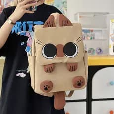 [Estilo Moderno] Cute cartoon kitten backpack for students, prático para trabalho/escola/mochila feminina