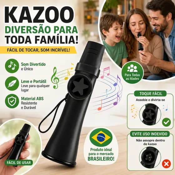 [Frete grátis] Flauta Kazoo, resistente ao desgaste, formato de flauta, instrumentos musicais profissionais para present