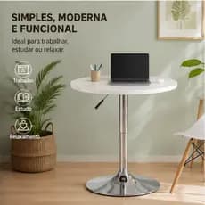 🪑 Mesa de barra grande com altura ajustável, mesa 80/60 cm, altura 90-110 cm. Forte capacidade de rolamento, adequada pa