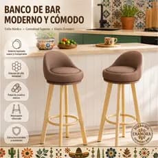 Banco de bar de 3/4 pernas, banco alto forte e durável, estilo moderno, doméstico, banco de bar decorativo