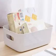 [Caixa de armazenamento de artigos diversos Extra grossa] Caixa de plástico de mesa Caixa organizadora de cosméticos Cai