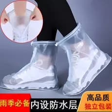 Capa de sapato de chuva espessada à prova d'água antiderrapante adulto crianças PVC resistente ao desgaste capa de sapat