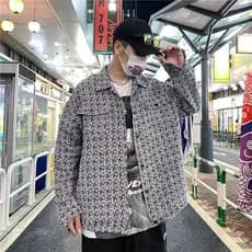 Xiaoxiang estilo jaqueta masculina primavera novo estilo solto na moda Street Wear estilo americano jaqueta versão corea