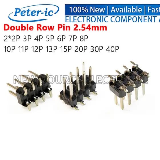 (2-10 Peças) Pino De Fileira Dupla SMD 2.54mm 2 * 2P 3P 4P 5P 6P 7P 8P 10P 11P 12P 13P 15P 20P 30P 40P Conector Macho Ca