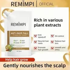 [Compre 1 Leve 1 Grátis] REMIMPI Shampoo Antiqueda Controle de Oleosidade Anticaspa Cuidado Capilar Ginseng Gengibre Aju