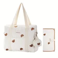 GOBABYMART Conjunto de 3 Peças de Bolsa para Fraldas, Bolsa de Hospital para Parto e Maternidade, Bolsa de Viagem para M