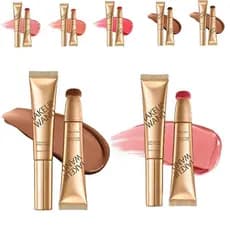 Tenddaily Sculpt Tape & Blush Tape Duo - Blush, Bastão de Contorno e Blush Duo, Bastões de Blush Líquido para Mulheres,