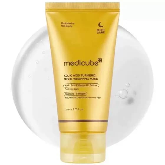 3 dias de pele uniforme melhorar a limpeza 24,7% medicube Night Brightening Repair Curcuma Máscara de sono