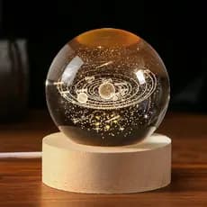 Bola de Cristal 3D do Sistema Solar 60mm, Presente do Universo com Modelo Gravado a Laser, Decoração de Astronomia e Pre