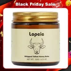 Bálsamo de Mel com Sebo de Carne de Gado Alimentado a Pasto Lopeie - 4 Oz, Creme Hidratante para Pele Macia e Suave - Hi