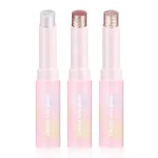 Bastão de Sombra Hidratante em Gel Crystal, Lápis de Sombra Brilhante em Gel com Glitter, Iluminador de Olhos Leve com G