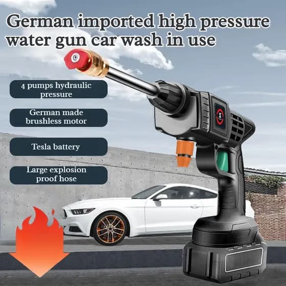 [Portátil E Prático] JC Car Wash Heavy Duty Water Hose Nozzle For Car/Motorcycle/Bicycle Cleaning/Lavagem/Alta Pressão