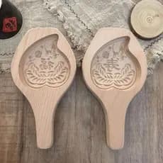 Ano novo chinês fazendo pães cozidos no vapor flor pães cozidos no vapor molde Shou Taoyin estilo antigo doméstico de ma