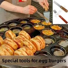 Ovo hambúrguer espátula comercial tenda fazendo carne ovo hambúrguer ferramenta especial de aço inoxidável multifunciona