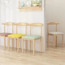 Nordic cadeira de jantar encosto fezes quarto casa simples e moderno mesa estudante estudo fezes ferro mesa jantar chifr