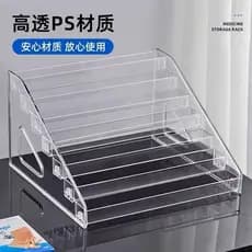 Paleta de sombras acrílicas transparentes, almofada de ar, caixa de armazenamento em pó, esmalte, batom, Chirp, multifun
