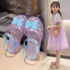 Meninas sandálias podem ser lançadas crianças sapatos de geléia meninas dopamina princesa sapatos com saias crianças sap