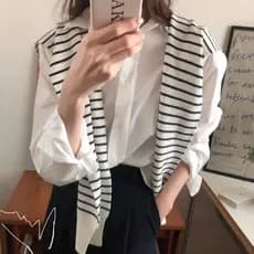 2026 novo estilo primavera outono malha listrado xale exterior estilo fino feminino verão escritório ar condicionado sal
