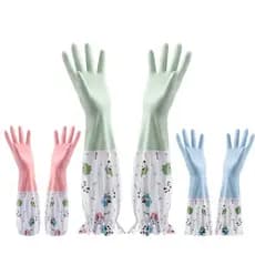 Luvas especiais de geladeira estendidas para mulheres, freezer, à prova de frio, lã à prova d'água, mangas quentes espes